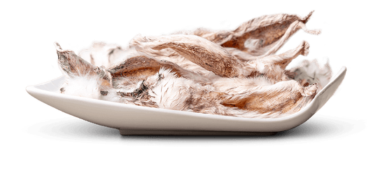 Kaninchenohren mit Fell (200g)